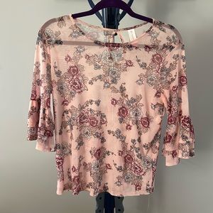 Sheer floral top